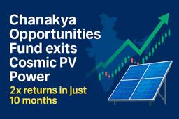 Chanakya Opportunities Fund Secures 2x Return in 10 Months from Cosmic PV Power Exit Amidst Indian Solar Boom