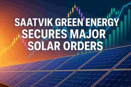 Saatvik Green Energy Secures ₹177.50 Crore Solar Module Orders, Boosting Order Book