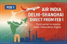 ਏਅਰ ਇੰਡੀਆ ਨੇ ਚੀਨ ਲਈ ਉਡਾਣਾਂ ਮੁੜ ਸ਼ੁਰੂ ਕੀਤੀਆਂ: ਛੇ ਸਾਲਾਂ ਬਾਅਦ ਦਿੱਲੀ-ਸ਼ੰਘਾਈ ਸਿੱਧੀ ਸੇਵਾ ਦੀ ਵਾਪਸੀ