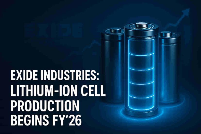 Exide Industries: FY'26 पर्यंत लिथियम-आयन सेल उत्पादनाचे लक्ष्य, EV बॅटरी बाजारात स्पर्धा वाढली